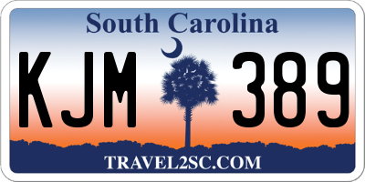 SC license plate KJM389