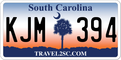 SC license plate KJM394