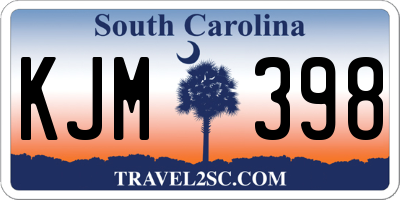 SC license plate KJM398