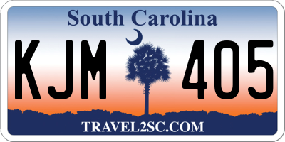 SC license plate KJM405