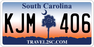 SC license plate KJM406