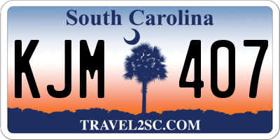 SC license plate KJM407