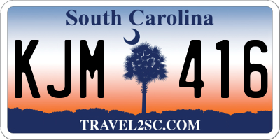 SC license plate KJM416