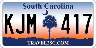 SC license plate KJM417