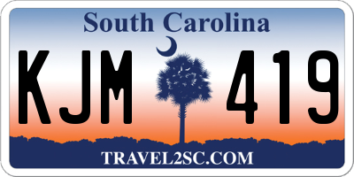 SC license plate KJM419