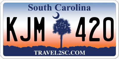 SC license plate KJM420