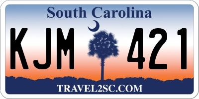 SC license plate KJM421