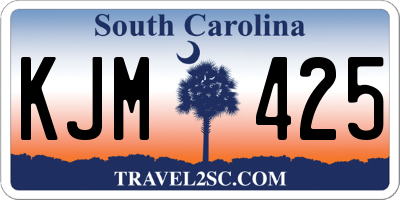 SC license plate KJM425