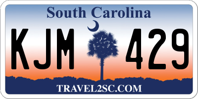 SC license plate KJM429