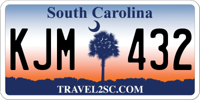 SC license plate KJM432