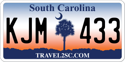 SC license plate KJM433