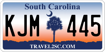 SC license plate KJM445