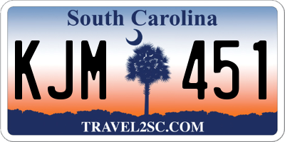 SC license plate KJM451