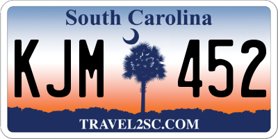 SC license plate KJM452