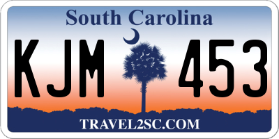 SC license plate KJM453