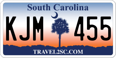 SC license plate KJM455