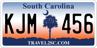 SC license plate KJM456