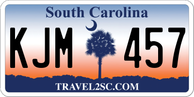 SC license plate KJM457