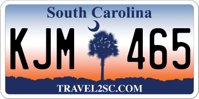 SC license plate KJM465