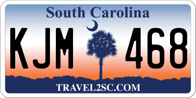 SC license plate KJM468