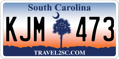 SC license plate KJM473