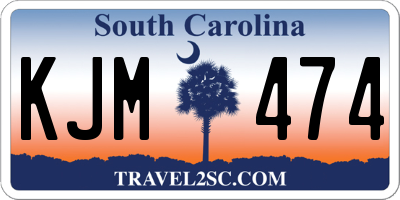 SC license plate KJM474
