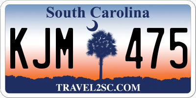 SC license plate KJM475