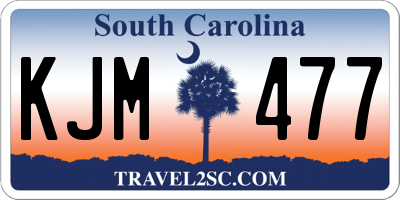 SC license plate KJM477