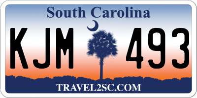 SC license plate KJM493