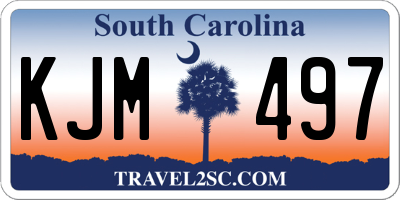 SC license plate KJM497