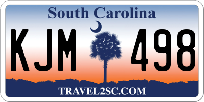 SC license plate KJM498