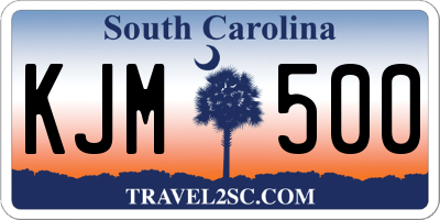 SC license plate KJM500
