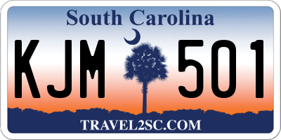 SC license plate KJM501