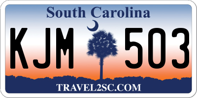 SC license plate KJM503