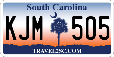 SC license plate KJM505