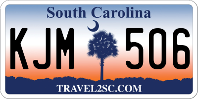 SC license plate KJM506
