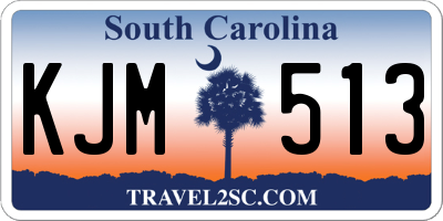 SC license plate KJM513
