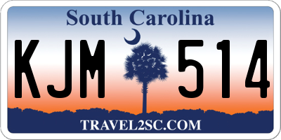 SC license plate KJM514