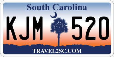 SC license plate KJM520