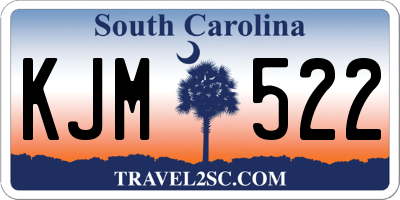 SC license plate KJM522