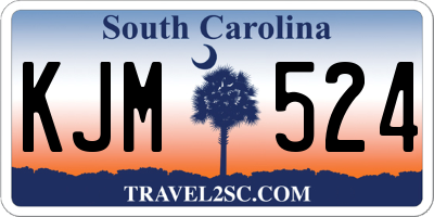 SC license plate KJM524