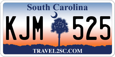 SC license plate KJM525