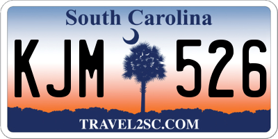 SC license plate KJM526