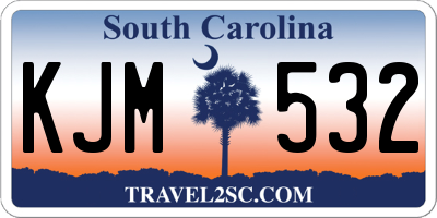 SC license plate KJM532