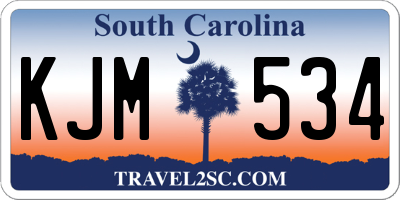 SC license plate KJM534