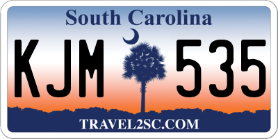 SC license plate KJM535