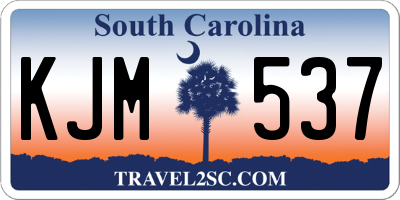 SC license plate KJM537