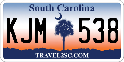 SC license plate KJM538