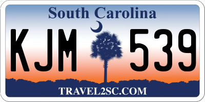 SC license plate KJM539