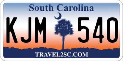 SC license plate KJM540